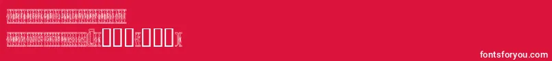 Fonte Sardinescanned – fontes brancas em um fundo vermelho