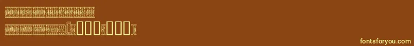 Czcionka Sardinescanned – żółte czcionki na brązowym tle