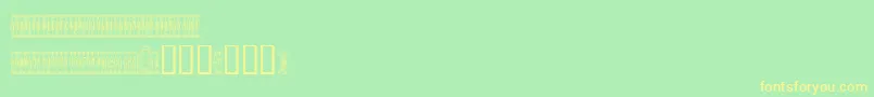 Czcionka Sardinescanned – żółte czcionki na zielonym tle
