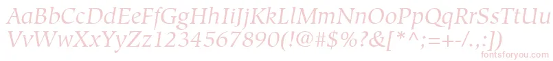GlossarySsiItalic Font – Pink Fonts on White Background