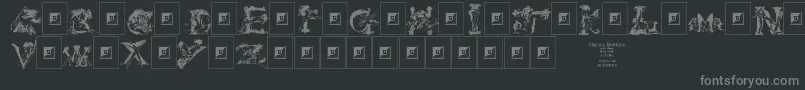 Police VintageErotique – polices grises sur fond noir