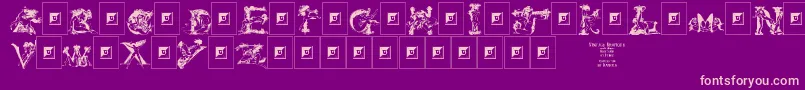 VintageErotique Font – Pink Fonts on Purple Background
