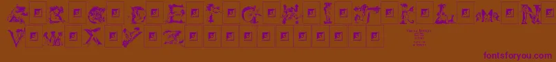 VintageErotique Font – Purple Fonts on Brown Background