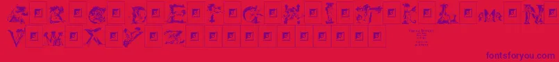 VintageErotique Font – Purple Fonts on Red Background