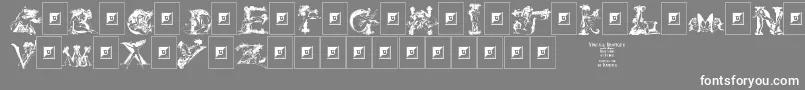 フォントVintageErotique – 灰色の背景に白い文字