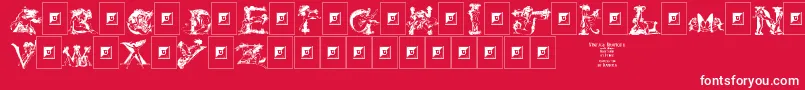 VintageErotique Font – White Fonts on Red Background