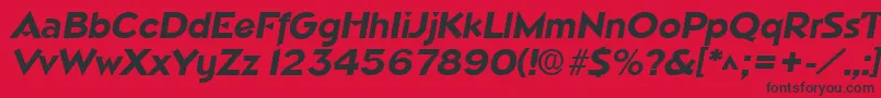 NapaSfBoldItalic Font – Black Fonts on Red Background
