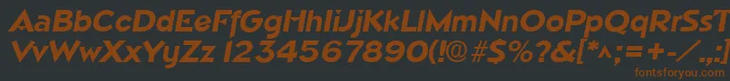NapaSfBoldItalic Font – Brown Fonts on Black Background