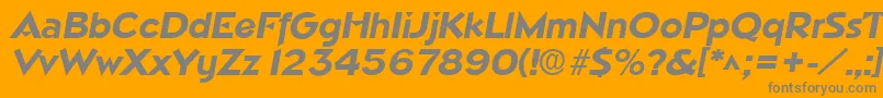 NapaSfBoldItalic Font – Gray Fonts on Orange Background