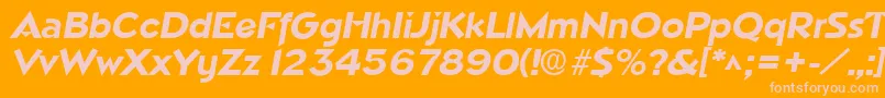 NapaSfBoldItalic Font – Pink Fonts on Orange Background