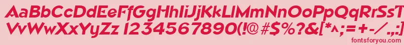 NapaSfBoldItalic Font – Red Fonts on Pink Background