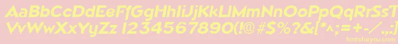 NapaSfBoldItalic Font – Yellow Fonts on Pink Background