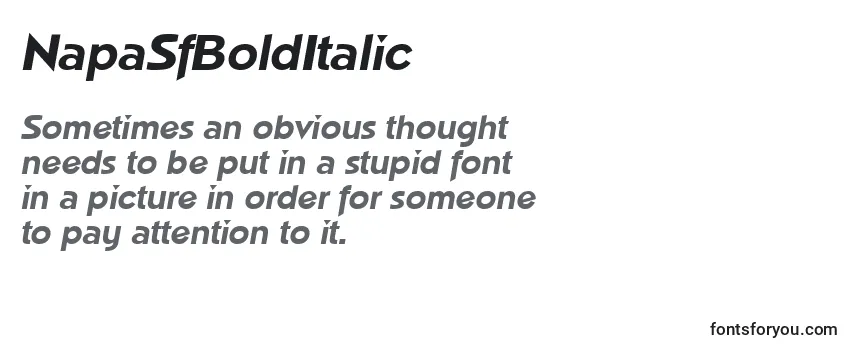 Review of the NapaSfBoldItalic Font