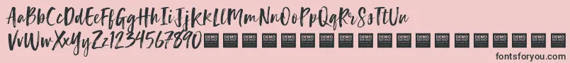 LuckyTurnsDemo Font – Black Fonts on Pink Background