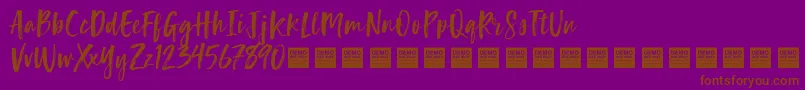 LuckyTurnsDemo Font – Brown Fonts on Purple Background