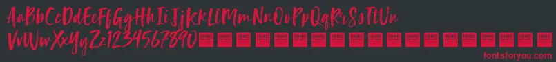 LuckyTurnsDemo Font – Red Fonts on Black Background