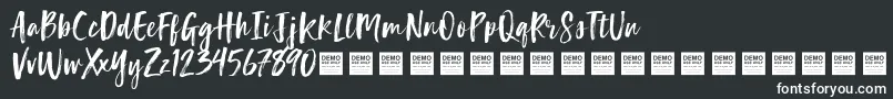 LuckyTurnsDemo-Schriftart – Weiße Schriften