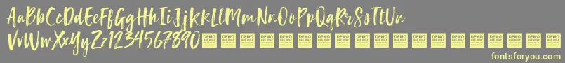 LuckyTurnsDemo Font – Yellow Fonts on Gray Background