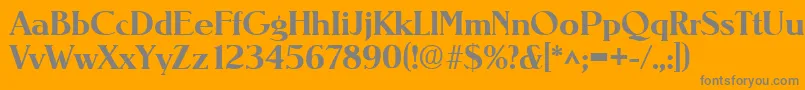NevadaBold Font – Gray Fonts on Orange Background