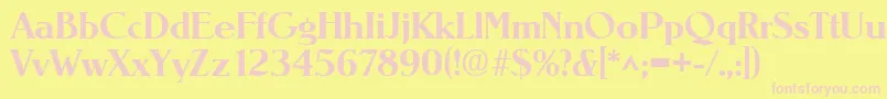 NevadaBold Font – Pink Fonts on Yellow Background