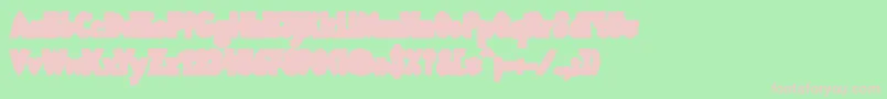 LinotypemegaOut Font – Pink Fonts on Green Background