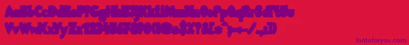 LinotypemegaOut Font – Purple Fonts on Red Background