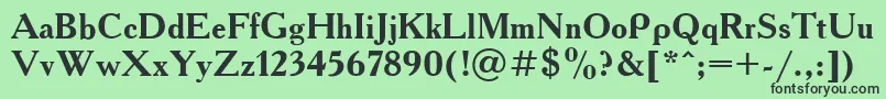 Шрифт AcademiaBold – чёрные шрифты на зелёном фоне