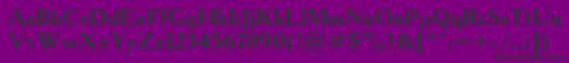 フォントAcademiaBold – 紫の背景に黒い文字