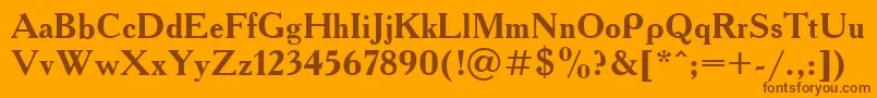 AcademiaBold Font – Brown Fonts on Orange Background