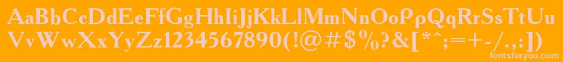 AcademiaBold Font – Pink Fonts on Orange Background