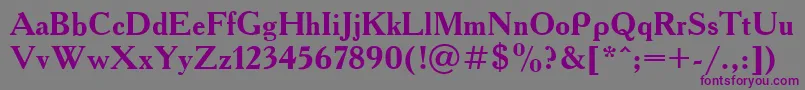 AcademiaBold Font – Purple Fonts on Gray Background