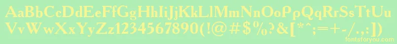 AcademiaBold Font – Yellow Fonts on Green Background