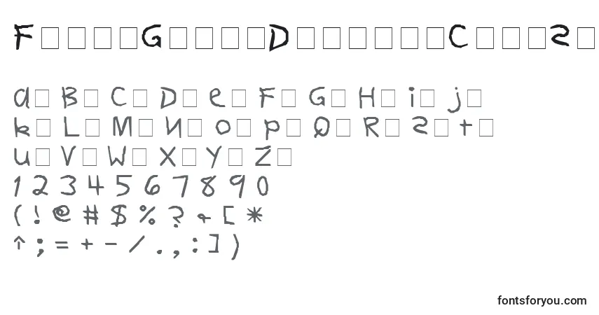 Czcionka FirstGradeDisplayCapsSsi – alfabet, cyfry, specjalne znaki