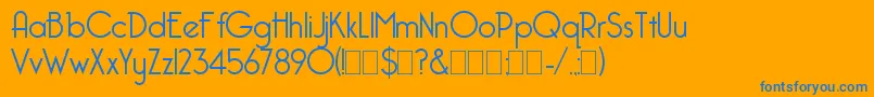 BelleroseLight.1.0 Font – Blue Fonts on Orange Background