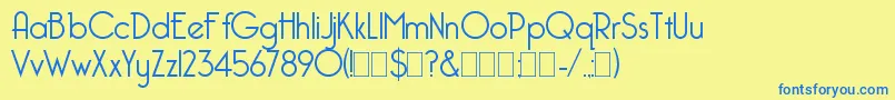 BelleroseLight.1.0 Font – Blue Fonts on Yellow Background