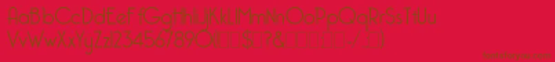BelleroseLight.1.0 Font – Brown Fonts on Red Background