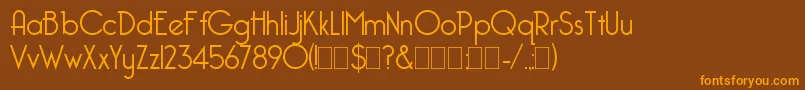 BelleroseLight.1.0 Font – Orange Fonts on Brown Background