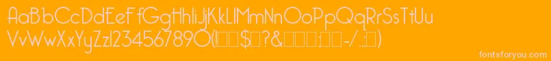 BelleroseLight.1.0 Font – Pink Fonts on Orange Background