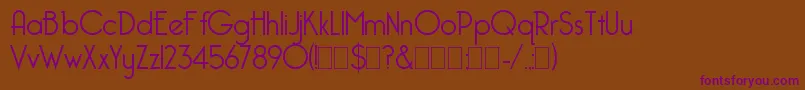 BelleroseLight.1.0 Font – Purple Fonts on Brown Background
