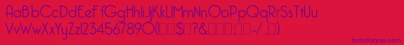 BelleroseLight.1.0 Font – Purple Fonts on Red Background