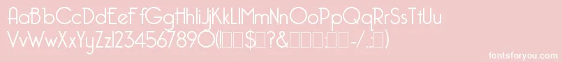 BelleroseLight.1.0 Font – White Fonts on Pink Background