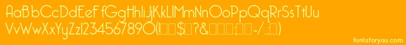 BelleroseLight.1.0 Font – Yellow Fonts on Orange Background