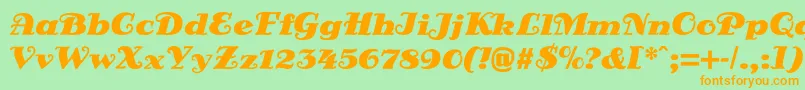 DsSienaFett Font – Orange Fonts on Green Background