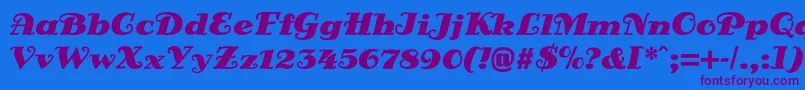 DsSienaFett Font – Purple Fonts on Blue Background