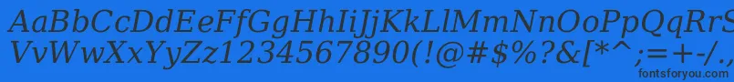 DejavuSerifItalic Font – Black Fonts on Blue Background