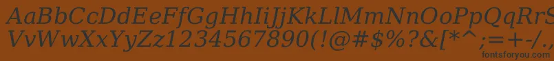 DejavuSerifItalic Font – Black Fonts on Brown Background