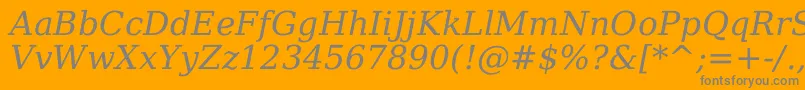 DejavuSerifItalic Font – Gray Fonts on Orange Background