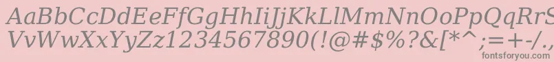 DejavuSerifItalic Font – Gray Fonts on Pink Background