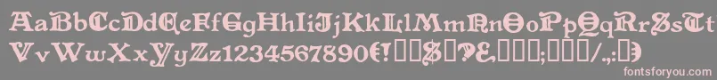 Levelfourteendruid Font – Pink Fonts on Gray Background