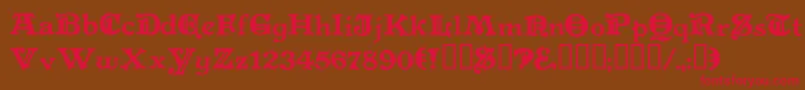 Шрифт Levelfourteendruid – красные шрифты на коричневом фоне